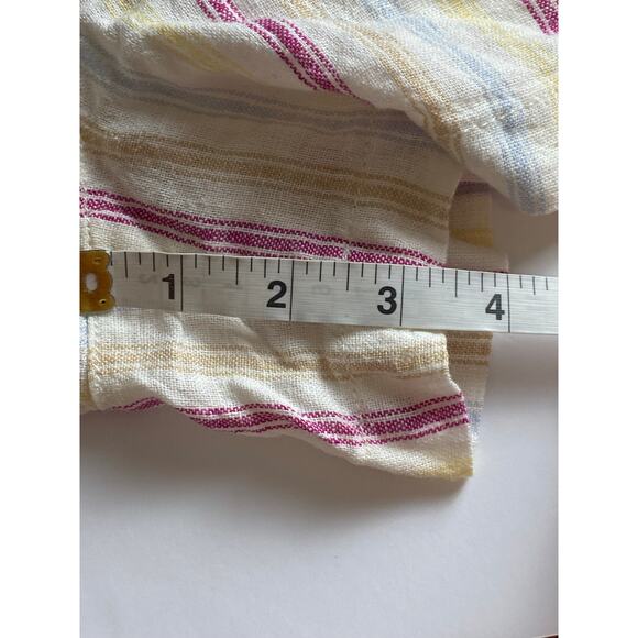 GAP Ivory Striped Linen Blend Casual Shorts Pockets Women's Size Small NWT - Picture 8 of 12